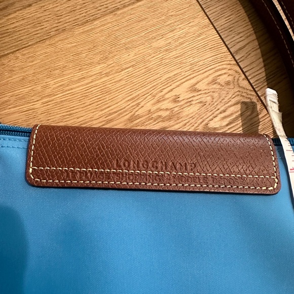 NWOT Longchamp Large Le Pliage Blue Tote - Picture 7 of 9